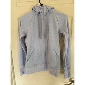 Athleta Light Blue Long Sleeve Zip Up Activewear Sweatshirt Hoodie Size Small